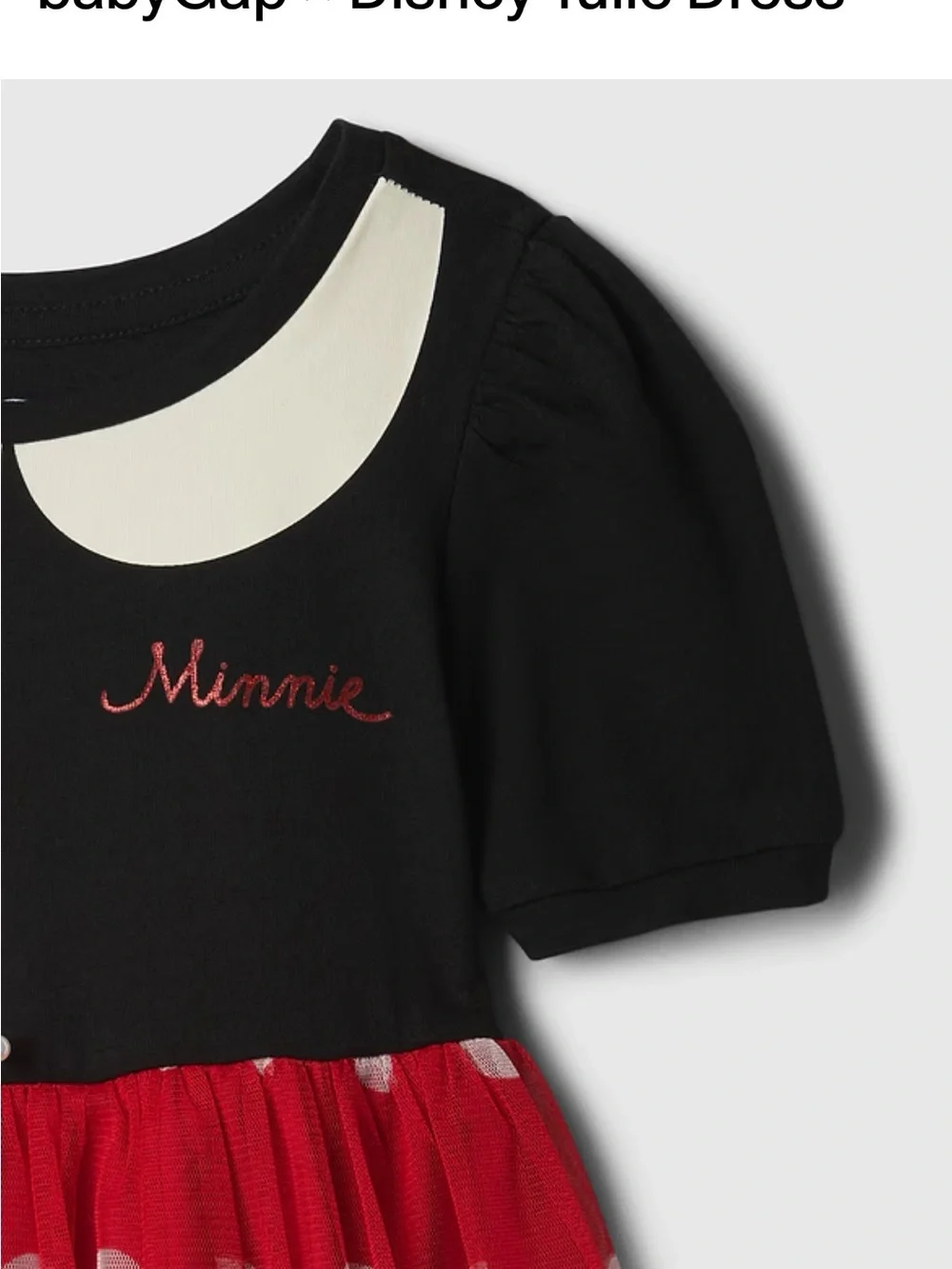 GAP Black & Red Minnie Mouse Polka Dot Tulle Dress